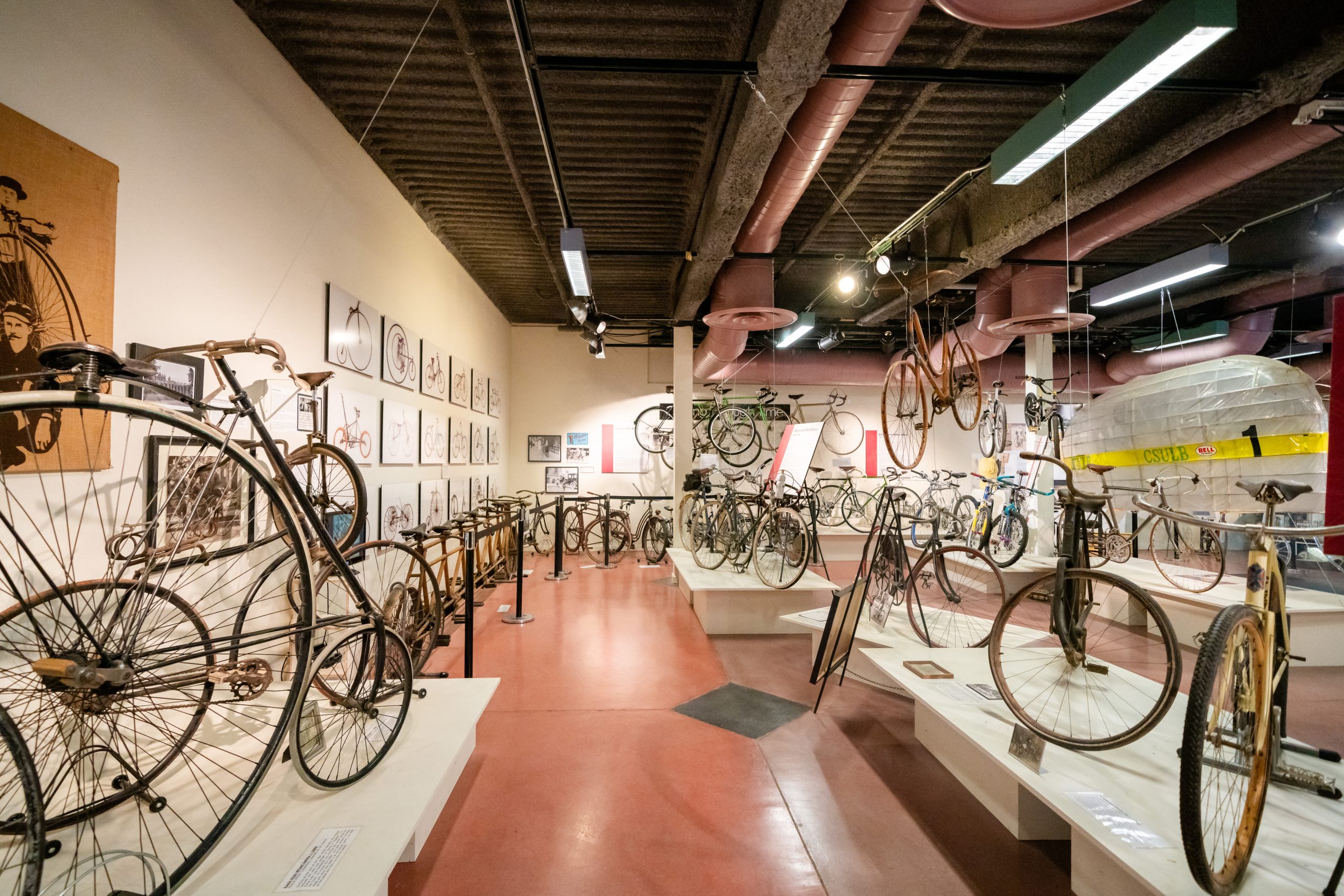 Bike exhibit displayed at the U.S. Bicycling Hall of Fame
